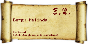 Bergh Melinda névjegykártya