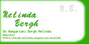 melinda bergh business card